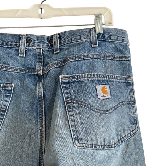 Carhartt Traditional Fit Bootcut Faded Mid Wash Western Gorpcore Jeans Sz 36x34 - Picture 13 of 16